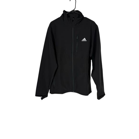 NWT Men's Adidas Golf Soft Shell Jacket Size Medium Black Full Zip - Picture 1 of 5